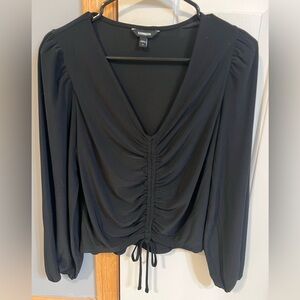 Black cinched express top